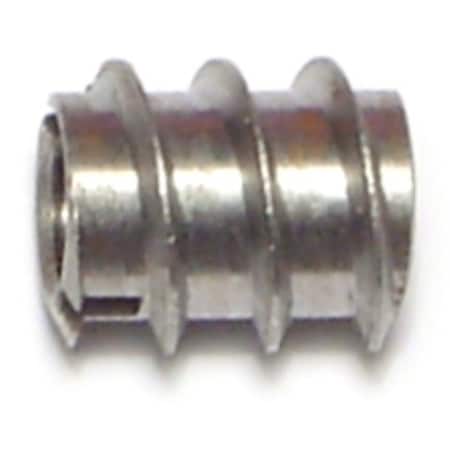Midwest Fastener Knife Thread Insert, 1/4"-20 Int Thrd Sz, 1/2 in L, Steel, Plain, 20 PK 68642